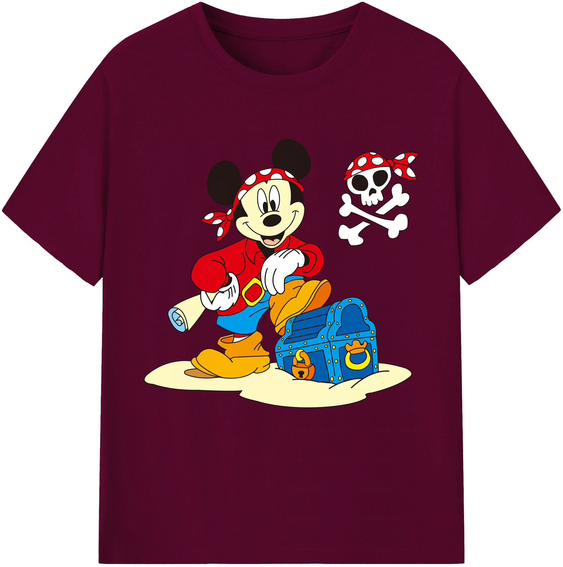 ミッキーマウス Mickey Mouse レディースカジュアルプリントTシャツ（綿100％）